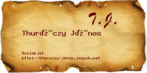 Thuróczy János névjegykártya